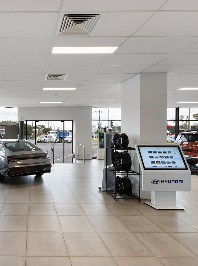 Geelong mazda and blood hyundai showrooms by BDH constructions