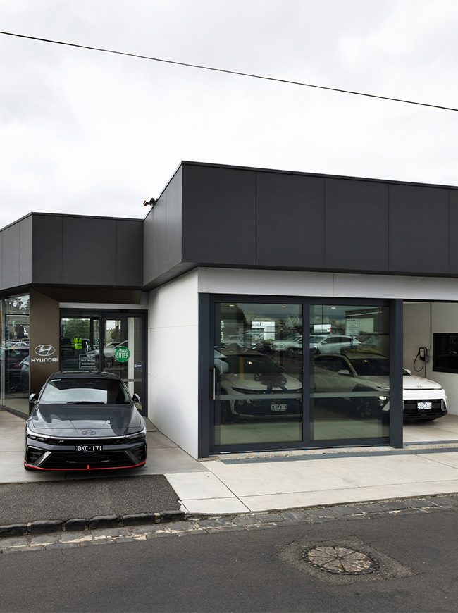 Geelong mazda and blood hyundai showrooms by BDH constructions