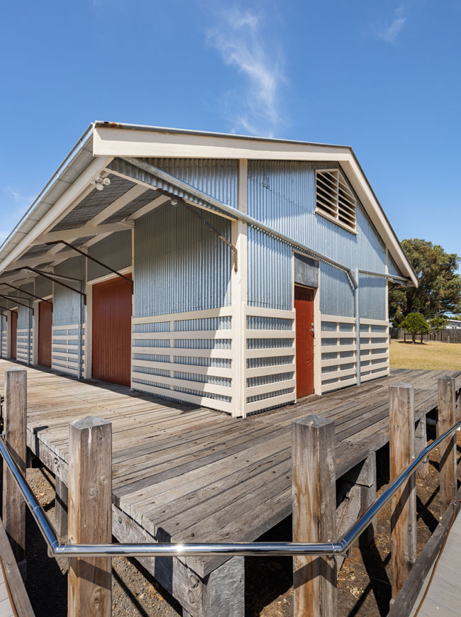 Port Fairy railway shed heritage restoration by BDH commercial builders